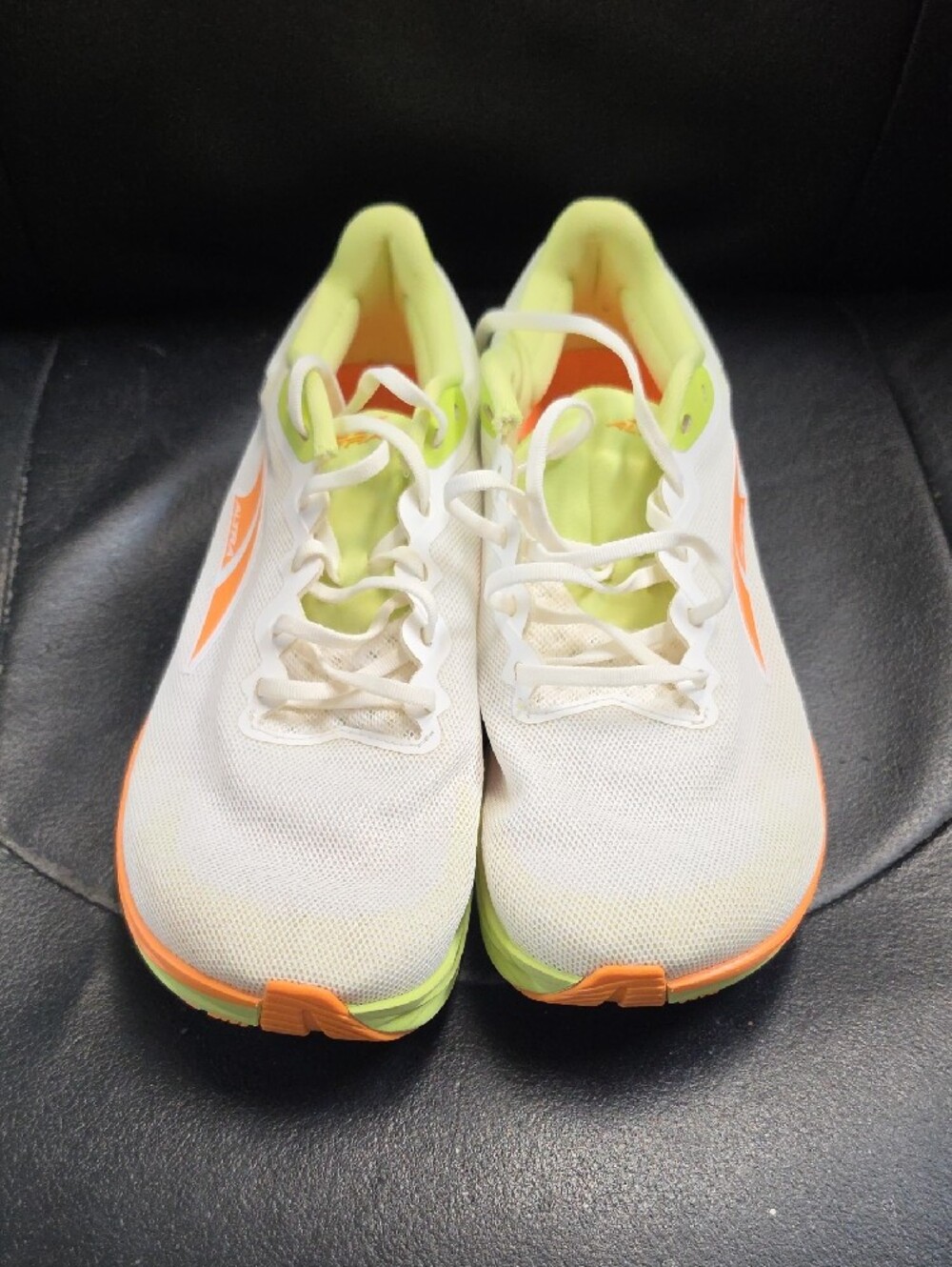 Altra Women's White Running Shoes with Lime and Orange Accents - Picture 5 of 6